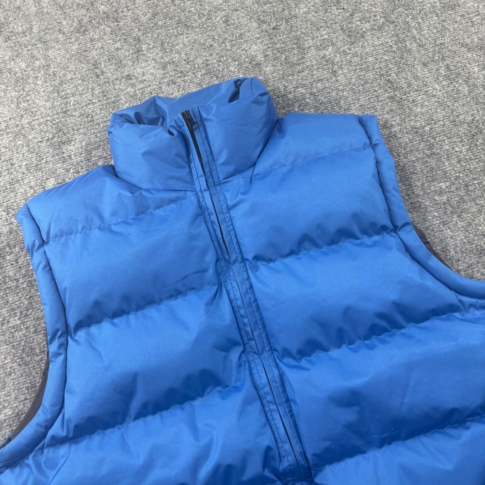 Banana Republic Fashion Puffer Vest Large Blue Quilted‎ Zip Up Sleeveless Men